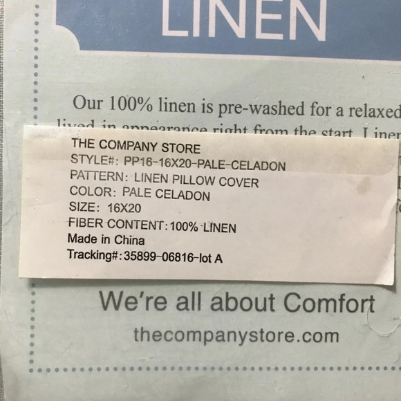 The Company Store Linen Pillow Cover - Picture 8 of 10